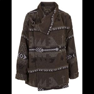 CAPULET WRAP AZTEC WOOL JACKET